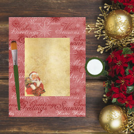 Santa Claus Gold Mat Scrapbook
