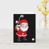 Santa Claus Golf Christmas Golfer Golfing  Karte (Gelbe Blume)
