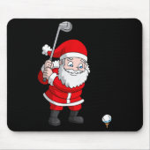 Santa Claus Golf Christmas Golfer Golfing Mousepad (Vorne)