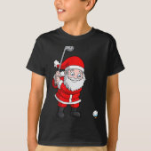 Santa Claus Golf Christmas Golfer Golfing T-Shirt (Vorderseite)