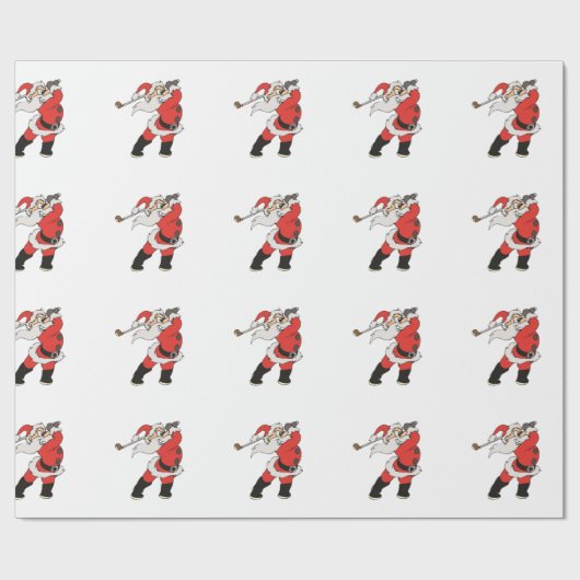 Santa Claus Golf Geschenkpapier (Flach)