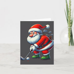 Santa Claus Golf Player Weihnachtsspiele Karte