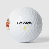 Santa Claus Golfen mit Weihnachtsgeschenk für Golf Golfball (Logo)
