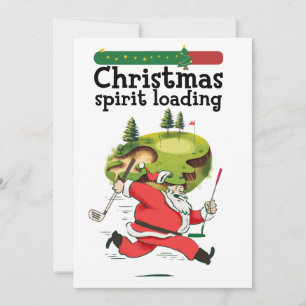 Santa Claus Golfer läuft zu frohen Weihnachten Einladung