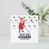 Santa Claus Golfer zu Weihnachten Mai der Kurs (Stehend Vorderseite)