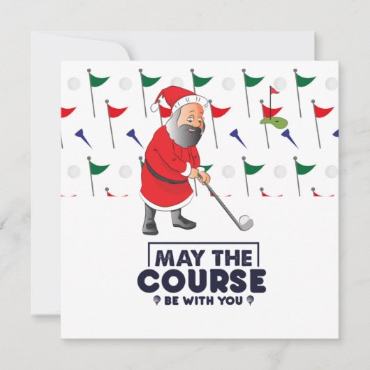 Santa Claus Golfer zu Weihnachten Mai der Kurs (Vorderseite)