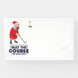 Santa Claus Golfer zu Weihnachten Mai der Kurs Banner