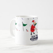 Santa Claus Golfer zu Weihnachten Mai der Kurs Kaffeetasse (Vorderseite Links)