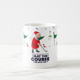 Santa Claus Golfer zu Weihnachten Mai der Kurs Kaffeetasse