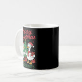 Santa Claus Goose Tree Merry Christmas Goosebumps Kaffeetasse (Vorderseite Links)