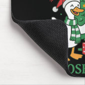 Santa Claus Goose Tree Merry Christmas Goosebumps Mousepad (Ecke)