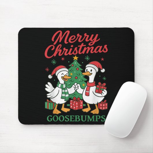 Santa Claus Goose Tree Merry Christmas Goosebumps Mousepad (Mit Mouse)