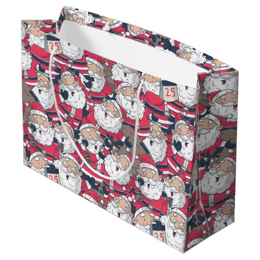 Santa Claus Große Geschenktüte (Rückseite Schrägansicht)