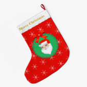 Santa Claus Großer Weihnachtsstrumpf (Rückseite (Hängend))