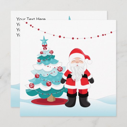 Santa Claus Grußkarte Karte (Vorne/Hinten)