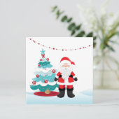 Santa Claus Grußkarte Karte (Stehend Vorderseite)
