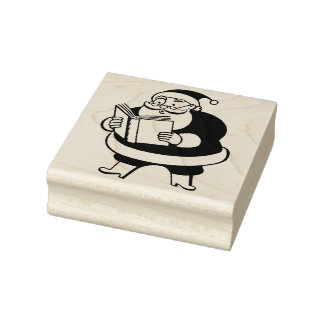 Santa Claus Gummistempel zum Lesen