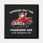 Santa Claus Hanging Out The Penger Side Magnet (Vorne)