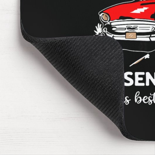 Santa Claus Hanging Out The Penger Side  Mousepad (Ecke)