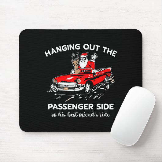 Santa Claus Hanging Out The Penger Side  Mousepad (Mit Mouse)