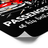 Santa Claus Hanging Out The Penger Side Poster (Ecke)