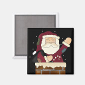 Santa Claus Happy Holidays Magnet (Vorderseite/Rückseite)