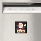 Santa Claus Happy Holidays Magnet (In Situ (Geschirrspüler))