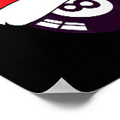 Santa Claus Hat Billiards 8 Ll Christmas Poster (Ecke)