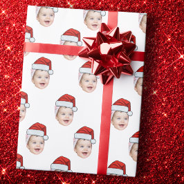 Santa Claus Hat Face Geschenkwrap, benutzerdefinie Geschenkpapier
