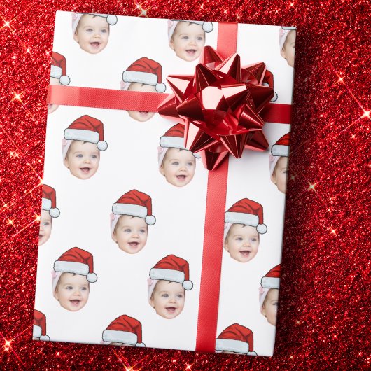 Santa Claus Hat Face Geschenkwrap, benutzerdefinie Geschenkpapier