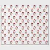 Santa Claus Hat Face Geschenkwrap, benutzerdefinie Geschenkpapier (Flach)