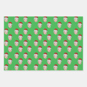 Santa Claus Hat Face Geschenkwrap, benutzerdefinie Geschenkpapier Set (Vorderseite 3)