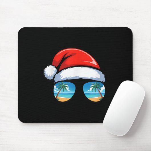 Santa Claus Hat Sungles Beach Christmas In July Su Mousepad (Mit Mouse)