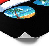 Santa Claus Hat Sungles Beach Christmas In July Su Poster (Ecke)