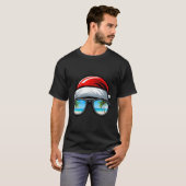 Santa Claus Hat Sungles Beach Christmas In July T-Shirt (Vorne ganz)