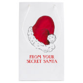 Santa Claus Hat von Secret Santa Weihnachtsgeschen Kleine Geschenktüte (Rückseite)
