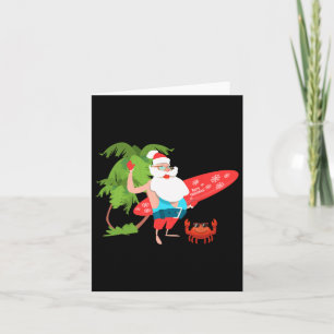 Santa Claus Hawaii Beach Funny Christmas im Juli M Karte