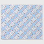 Santa Claus Helper Gebäude Ein Alberner Schneemann Geschenkpapier (Flach)