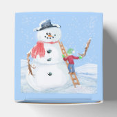 Santa Claus Helper Gebäude Ein Alberner Schneemann Geschenkschachtel (Oben)