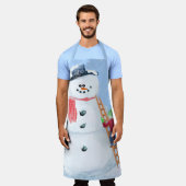 Santa Claus Helper Gebäude Ein Alberner Schneemann Schürze (Getragen)