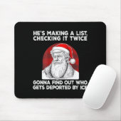 Santa Claus He's Making A List Checking It Twice ( Mousepad (Mit Mouse)