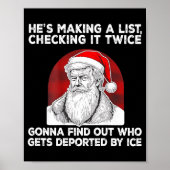 Santa Claus He's Making A List Checking It Twice ( Poster (Vorne)