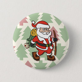 Santa Claus hiker Button