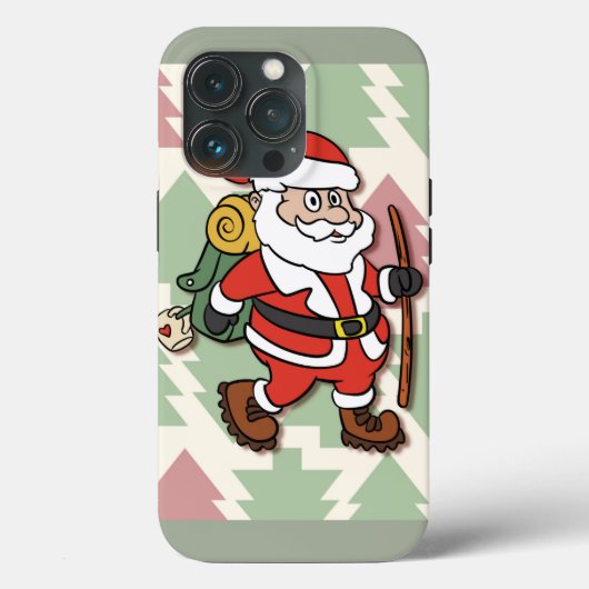 Santa Claus hiker Case-Mate iPhone Hülle (Rückseite)