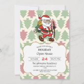Santa Claus hiker Einladung (Vorderseite)