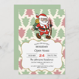 Santa Claus hiker Einladung