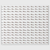 Santa Claus Hippo Sleigh Geschenkpapier (Flach)