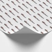 Santa Claus Hippo Sleigh Geschenkpapier (Ecke)