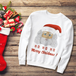 Santa Claus HO HO Frohe Weihnachten Ugly Sweater Sweatshirt