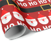Santa Claus Ho Ho Ho Pattern Geschenkpapier (Rolleneckpunkt)